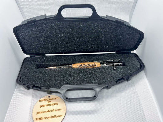 .30 caliber ink pen with case.