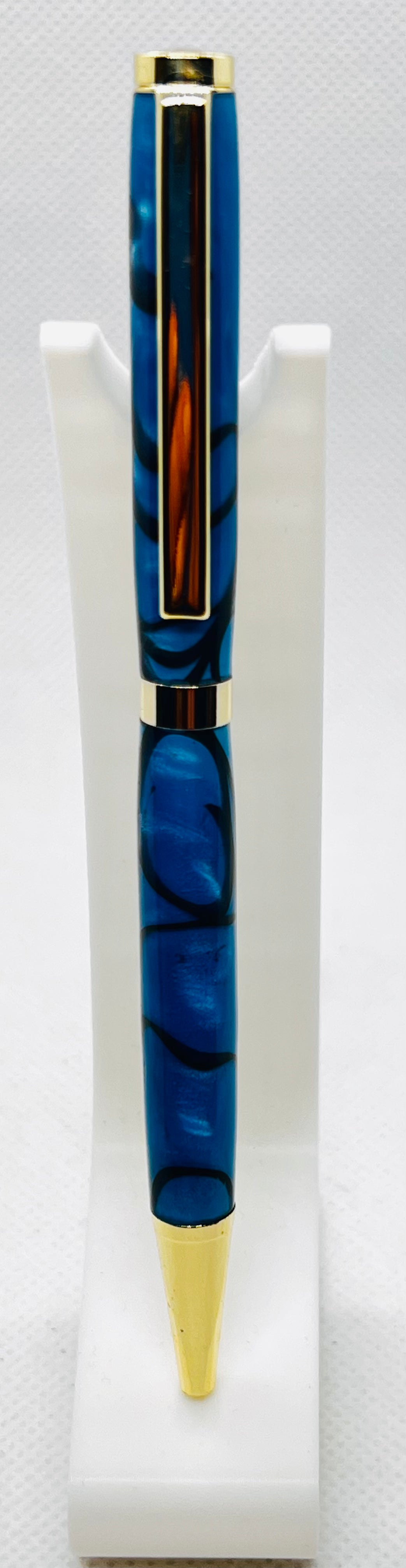 Blue Acrylic Slimline Pen